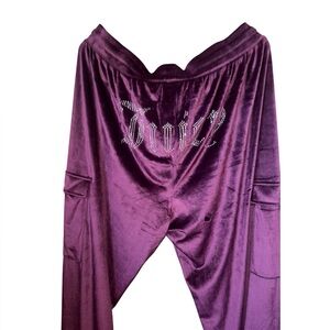 Juicy Couture| Velour Joggers in Deep Purple